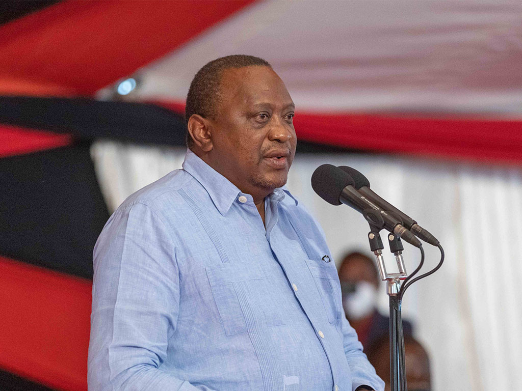President Kenyatta at Sagana State lodge